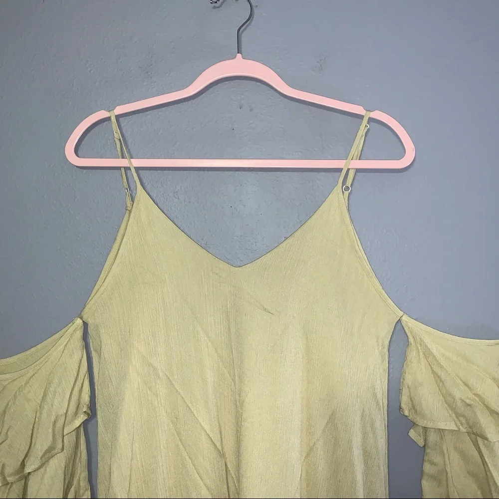 She and Sky Cold Shoulder Layered Sleeve Dress - Picture 6 of 8